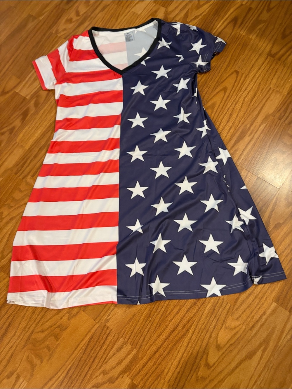 Patriotic Red White and Blue Star & Stripe Dress